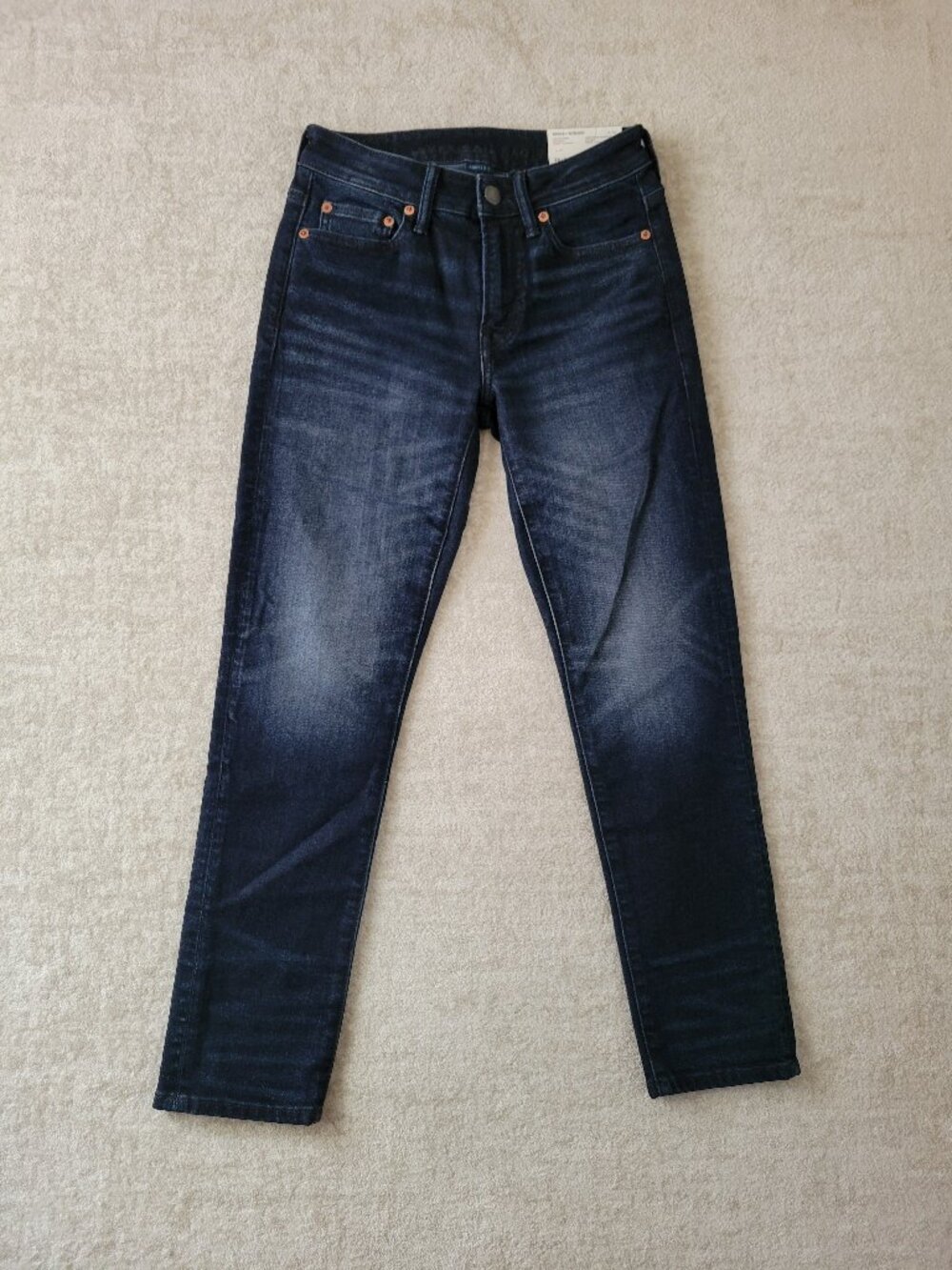 NWT American Eagle Men’s Airflex+ Athletic Skinny Jeans 26x28 Dark Wash Stretch